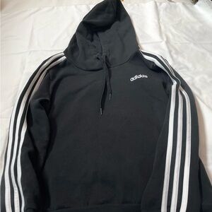 Adidas Black Hoodie with White Accents